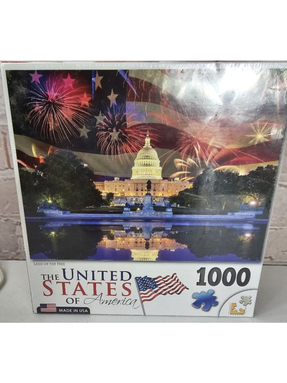 The United States of America 1000 Pc Jigsaw Puzzle Flag Fireworks LPF Ltd. New